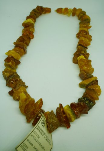 VINTAGE BALTIC RAW AMBER CLUSTER BEADS NECKLACE