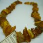 VINTAGE BALTIC RAW AMBER CLUSTER BEADS NECKLACE