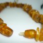 VINTAGE BALTIC RAW AMBER CLUSTER BEADS NECKLACE