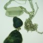 GORGEOUS CHICO'S TIERED SILVER TONE & STONE PENDANT ON MULTI STRAND CHAIN