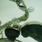 GORGEOUS CHICO'S TIERED SILVER TONE & STONE PENDANT ON MULTI STRAND CHAIN