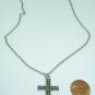 BEAUTIFUL EMBOSSED METAL CRUCIFIX ON A CHAIN CHRISTIANITY