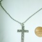 BEAUTIFUL EMBOSSED METAL CRUCIFIX ON A CHAIN CHRISTIANITY