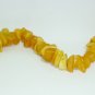 VINTAGE BALTIC MULTICOLOR YELLOW RAW AMBER CLUSTER BEADS NECKLACE