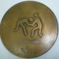 ISRAEL SPRING TOURNAMENT IN WRESTLING 1989 BRONZE PARTICIPATION MEDAL BADGE
