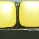 VINTAGE YELLOW SQUARE BUTTON POST EARRINGS