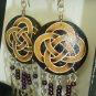 VINTAGE DANGLING ARTIST MADE EARRINGS SIGNED MH