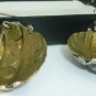 VINTAGE TWO TONE METAL HALF BALL EARRINGS