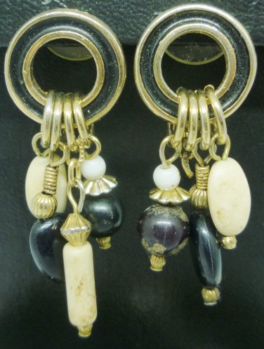 VINTAGE STUD CHANDELIER DANGLING EARRINGS