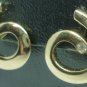 VINTAGE GOLD FILLED SWIRL W/CUBIC ZIRCONIA STUD EARRINGS