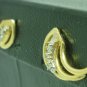 VINTAGE GOLD FILLED WAVE WITH CUBIC ZIRCONIA STUD EARRINGS