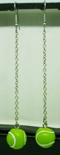 VINTAGE TENNIS BALL DANGLING EARRINGS