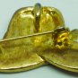 SMALL SPARKLING RED HAT BROOCH PIN PENDANT