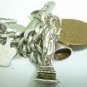 UNIQUE DENMARK STERLING CHARM BRACELET BIBLE CROWN HOPE CHEST WORLD FAIR SEE