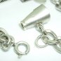 UNIQUE DENMARK STERLING CHARM BRACELET BIBLE CROWN HOPE CHEST WORLD FAIR SEE