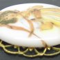 VINTAGE HANFPAINTED BUTTON JEWELRY PENDANT