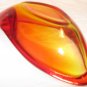 GORGEOUS ART DECO ORANGE RED GLASS CIGAR CIGARETTE ASHTRAY