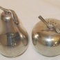 VINTAGE WEB PEWTER SALT & PEPPER SHAKERS APPLE & PEAR FIGURALS