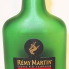 COLLECTIBLE REMY MARTIN GREEN GLASS FLASK MINIATURE EMPTY BOTTLE FRANCE
