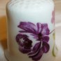 CHARMING PORCELAIN THIMBLE HANDPAINTED VIOLETS FLOWER