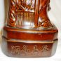 VINTAGE CHINESE BROWN GLAZED CERAMIC LIQUOR BOTTLE WISE MAN