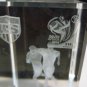 COMMEMORATIVE 3D LASER ETCHED GLASS US NATIONAL SOCCER TEAM 2010 PAPERWEIGHT NMB