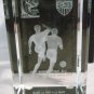 COMMEMORATIVE 3D LASER ETCHED GLASS US NATIONAL SOCCER TEAM 2010 PAPERWEIGHT NMB
