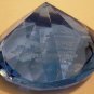 WASHINGTON DC SOUVENIR LASER ETCHED GLASS FACETED BLUE CABOCHON PAPERWEIGHT NMB