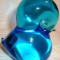 VINTAGE FM KONSTGLAS HANDIWPRK ART BLUE GLASS BIRD DUCK FIGURINE RONNEBY SWEDEN