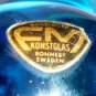VINTAGE FM KONSTGLAS HANDIWPRK ART BLUE GLASS BIRD DUCK FIGURINE RONNEBY SWEDEN