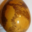 BEAUTIFUL BROWN & BEIGE MARBLE CARVED & POLISHED EGG PAPERWEIGHT