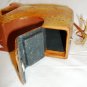 GENUINE LEATHER FIGURAL PIGGY COIN BANK HORSE TZEDDAKAH