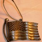 GLORIA DUCHIN PEWTER US FLAG ORNAMENT