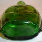 VINTAGE WHEATON GREEN BENJAMIN FRANKLIN GLASS MINIATURE BOTTLE