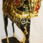 STUNNING HANDPAINTED METAL INDIA CEREMONIAL WEDDING HORSE FIGURINE STATUE PIER 1