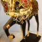 STUNNING HANDPAINTED METAL INDIA CEREMONIAL WEDDING HORSE FIGURINE STATUE PIER 1