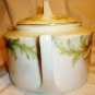 VINTAGE THREE CROWN CHINA GERMANY OVERSIZE SUGAR BOWL WITH LID TULIPS