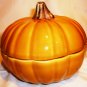 POTTERY BARN CERAMIC PUMPKIN CASSEROLE DISH PORTUGAL THANKSGIVING