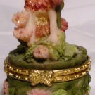 CHARMING FLOWER ANGEL FIGURINE SMALL TRINKET RING JEWELRY BOX