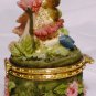 CHARMING FLOWER ANGEL FIGURINE SMALL TRINKET RING JEWELRY BOX