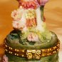 CHARMING FLOWER ANGEL FIGURINE SMALL TRINKET RING JEWELRY BOX