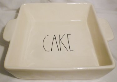 RAE DUNN ARTISAN COLLECTION WHITE STONEWARE 'CAKE'