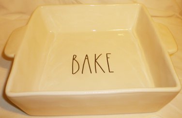 RAE DUNN ARTISAN COLLECTION WHITE STONEWARE 'BAKE'