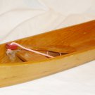HAND CRAFTED WOODEN BOAT & PADDLE SIGNED T.W. ELBERSON MD57