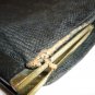 VINTAGE ANTIQUE GOAT SKIN BLACK CLUTCH PURSE & COIN PURSE