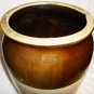 BIG HEAVY DECORATIVE CERAMIC POTTERY BARREL #2 PLANTER PICKLING JAR