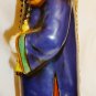 VINTAGE ANTIQUE CERAMIC PORCELAIN ASIAN ORIENTAL FIGURINE MAN IN BLUE 14" STATUE