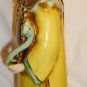 VINTAGE ANTIQUE CERAMIC PORCELAIN ASIAN ORIENTAL FIGURINE MAN IN YELLOW STATUE