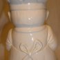 VINTAGE KNOBLER CHEF COOK FIGURINE CHEESE SHAKER WHITE CERAMIC JAPAN