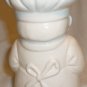 VINTAGE KNOBLER CHEF COOK FIGURINE SALT SHAKER WHITE CERAMIC JAPAN